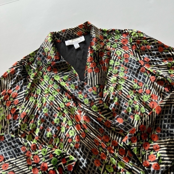 Anthropologie Ett:twa Blazer Velvet Wrap Multicolor Sz 00P - Picture 6 of 11